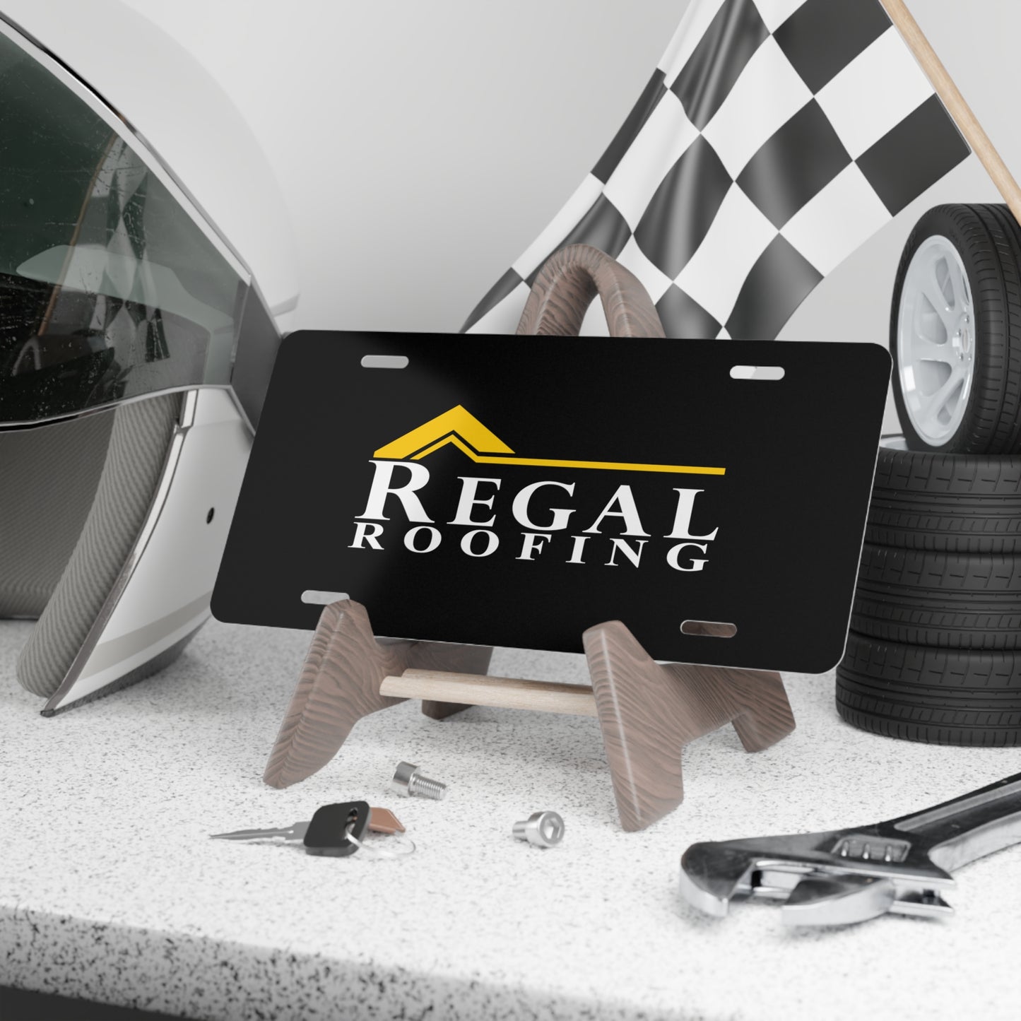 Regal Roofing License Plate