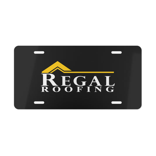 Regal Roofing License Plate